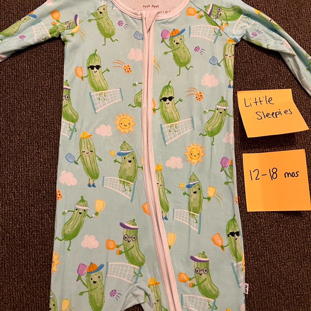 Little Sleepies Kids Pajamas - pickle ball